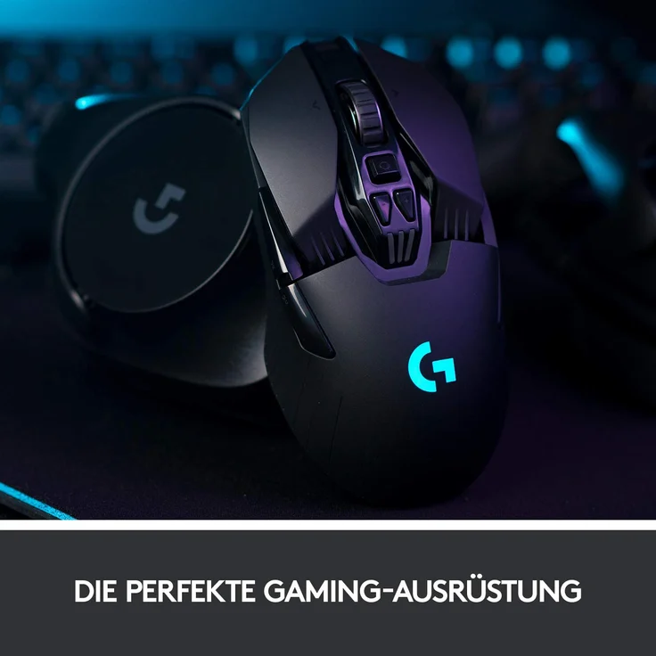 Logitech G903 LIGHTSPEED kabellose Gaming-Maus (mit Hero 16K-Sensor, 140+ Stunden Akkulaufzeit mit wiederaufladbarem Akku und Lightsync Rgb. Powerplay-kompatibel, Deutsche Verpackung - Schwarz – Bild 3