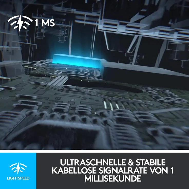 Logitech G903 LIGHTSPEED kabellose Gaming-Maus (mit Hero 16K-Sensor, 140+ Stunden Akkulaufzeit mit wiederaufladbarem Akku und Lightsync Rgb. Powerplay-kompatibel, Deutsche Verpackung - Schwarz – Bild 5