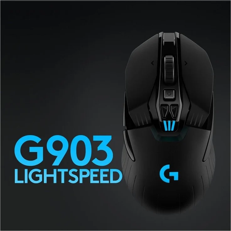 Logitech G903 LIGHTSPEED kabellose Gaming-Maus (mit Hero 16K-Sensor, 140+ Stunden Akkulaufzeit mit wiederaufladbarem Akku und Lightsync Rgb. Powerplay-kompatibel, Deutsche Verpackung - Schwarz – Bild 17