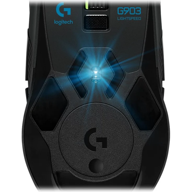 Logitech G903 LIGHTSPEED kabellose Gaming-Maus (mit Hero 16K-Sensor, 140+ Stunden Akkulaufzeit mit wiederaufladbarem Akku und Lightsync Rgb. Powerplay-kompatibel, Deutsche Verpackung - Schwarz – Bild 10