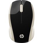 HP 200 (2HU83AA) kabellose Maus (1.000 dpi, 3 Tasten, Scrollrad, USB dongle) schwarz - gold