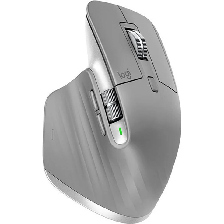 Logitech MX Master 3 Kabellose Maus, Bluetooth und 2.4 GHz Verbindung via USB-Empfänger, 4000 DPI Sensor, Ultra-schnelles Scrollen, Für alle Oberflächen, 7 Tasten, PC-Mac-iPadOS - hellgrau – Bild 2