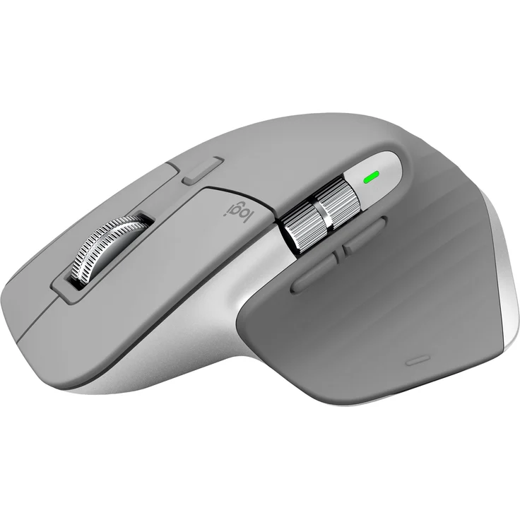 Logitech MX Master 3 Kabellose Maus, Bluetooth und 2.4 GHz Verbindung via USB-Empfänger, 4000 DPI Sensor, Ultra-schnelles Scrollen, Für alle Oberflächen, 7 Tasten, PC-Mac-iPadOS - hellgrau – Bild 3