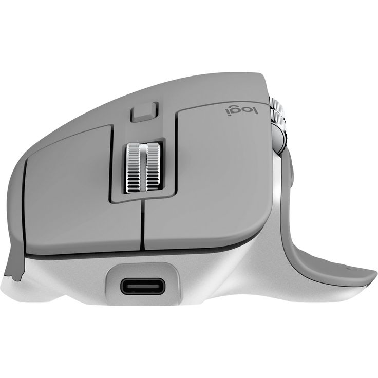 Logitech MX Master 3 Kabellose Maus, Bluetooth und 2.4 GHz Verbindung via USB-Empfänger, 4000 DPI Sensor, Ultra-schnelles Scrollen, Für alle Oberflächen, 7 Tasten, PC-Mac-iPadOS - hellgrau – Bild 6
