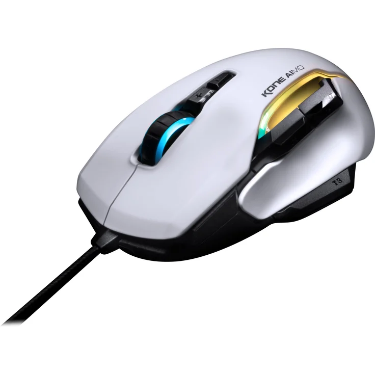 Roccat Kone AIMO Gaming Maus (hohe Präzision, Optischer Owl-Eye Sensor (100 bis 16.000 Dpi), RGB AIMO LED Beleuchtung, 23 programmierbare Tasten, Designt in Deutschland, USB), weiß(remastered) – Bild 5