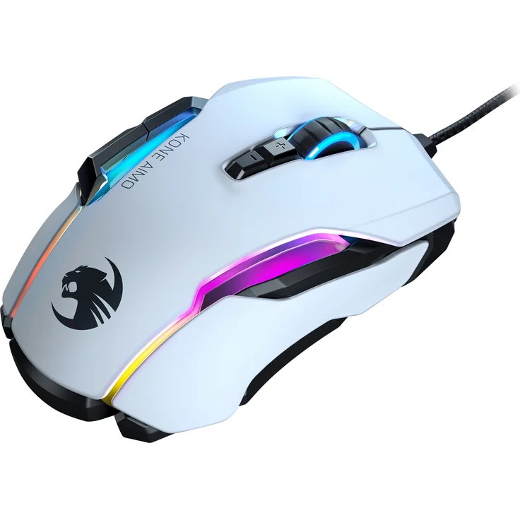 Roccat Kone AIMO Gaming Maus (hohe Präzision, Optischer Owl-Eye Sensor (100 bis 16.000 Dpi), RGB AIMO LED Beleuchtung, 23 programmierbare Tasten, Designt in Deutschland, USB), weiß(remastered) – Bild 6