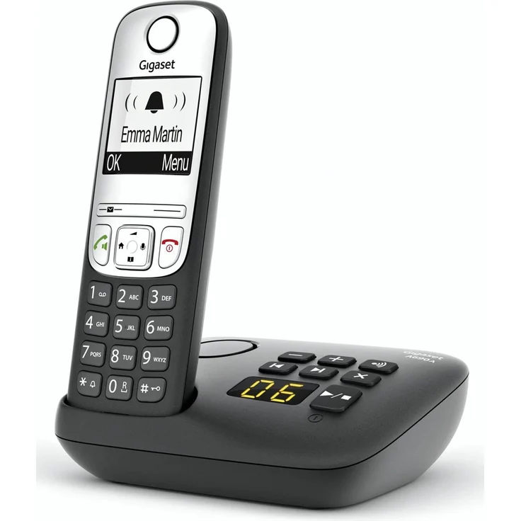 Gigaset A690 A Trio schwarz schnurlos analog (DECT) 3 Mobilteile Anrufbeantworter Display Freisprechen Telefonbuch 100 Einträge – Bild 2