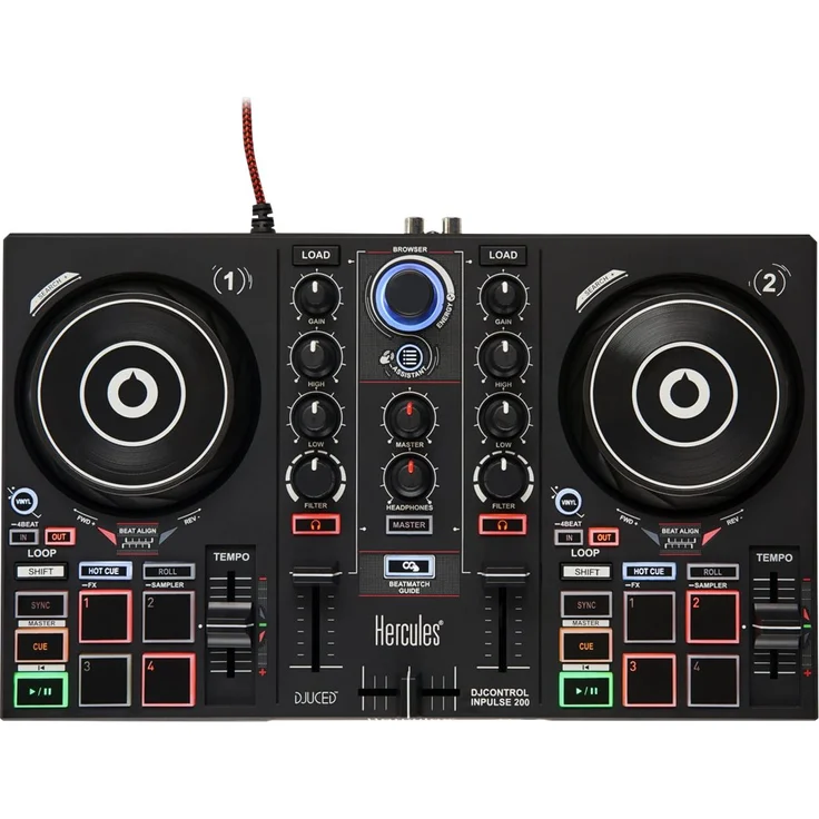 Hercules DJLearning Kit (2-Deck DJ Controller, 2.0 Lautsprecher, DJ-Kopfhörer) – Bild 2