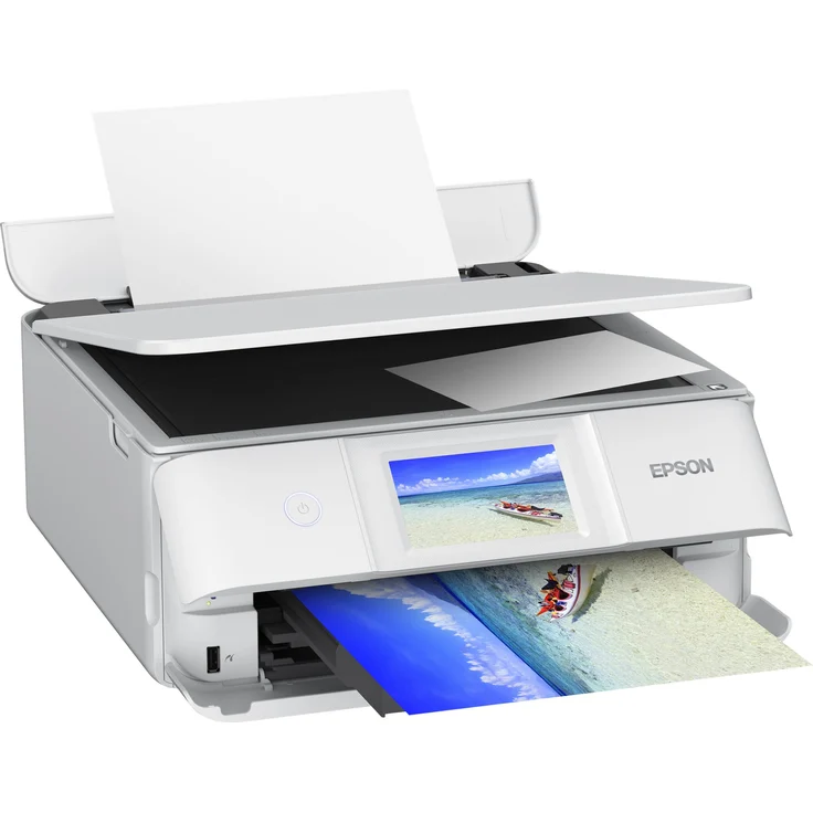 Epson Expression Photo XP-8605 (3-in-1) Multifunktionsdrucker - (Tintenstrahl) Farbe, Druckgeschwindigkeit: 9,5 s/w, 9 Farbe, Auflösung: 5760 x 1440, 1x USB 2.0 (Host), WLAN, AirPrint, Mobile Print, Wi-Fi Direct, Cloud Print (C11CH47403) – Bild 5
