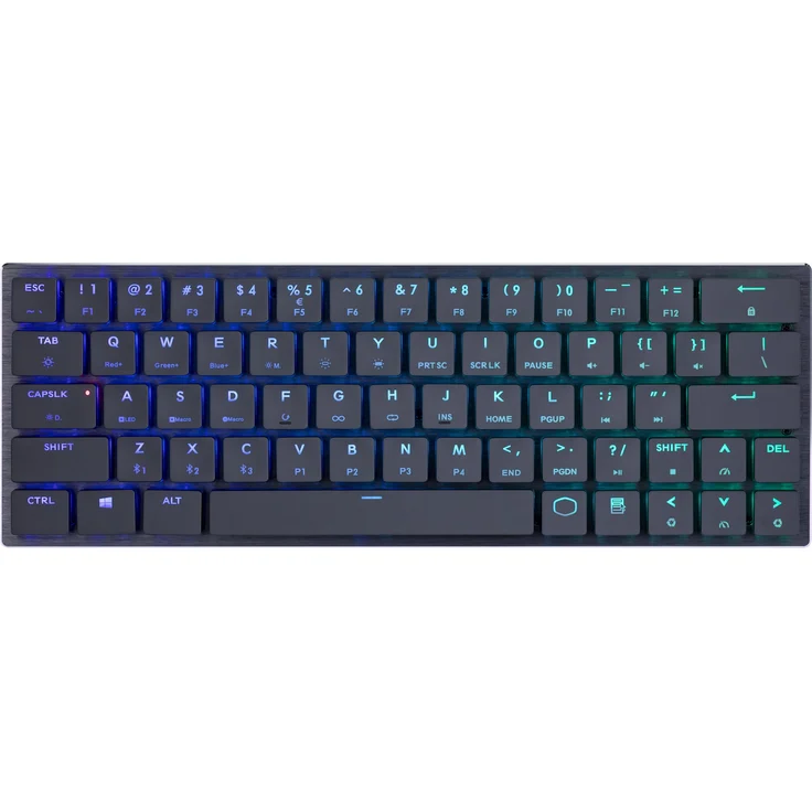 Cooler Master SK621 - Tastatur - Hintergrundbeleuchtung - kabellos - USB, Bluetooth 4.0 - Deutsch QWERTZ - CHERRY MX Low Profile RGB - Gun Metal (SK-621-GKLR1-DE) – Bild 4