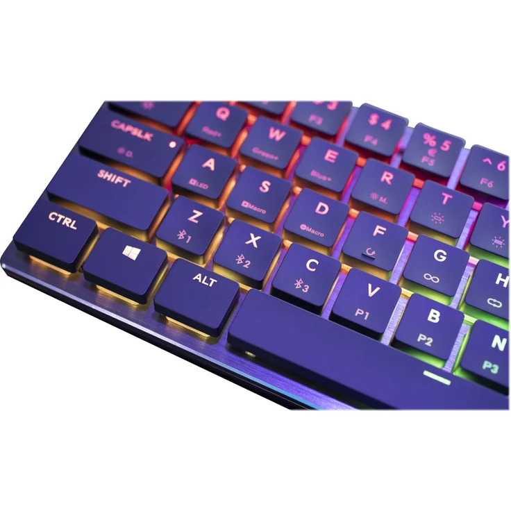 Cooler Master SK621 - Tastatur - Hintergrundbeleuchtung - kabellos - USB, Bluetooth 4.0 - Deutsch QWERTZ - CHERRY MX Low Profile RGB - Gun Metal (SK-621-GKLR1-DE) – Bild 7
