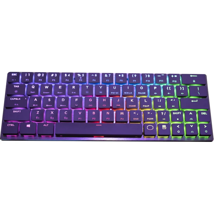 Cooler Master SK621 - Tastatur - Hintergrundbeleuchtung - kabellos - USB, Bluetooth 4.0 - Deutsch QWERTZ - CHERRY MX Low Profile RGB - Gun Metal (SK-621-GKLR1-DE) – Bild 6