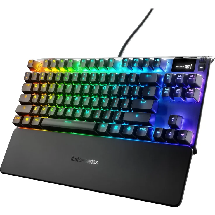SteelSeries Apex 7 TKL - Mechanische Gaming-Tastatur - Kompakt (TKL) - OLED Smart Display - Rot Schalter - Deutsches (QWERTZ), Layout, Kompakt (TKL) – Bild 8