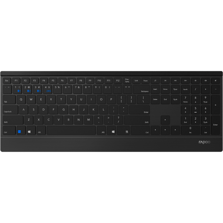 Rapoo 9500M Tastatur RF Wireless QWERTZ Deutsch Schwarz (18751) – Bild 4