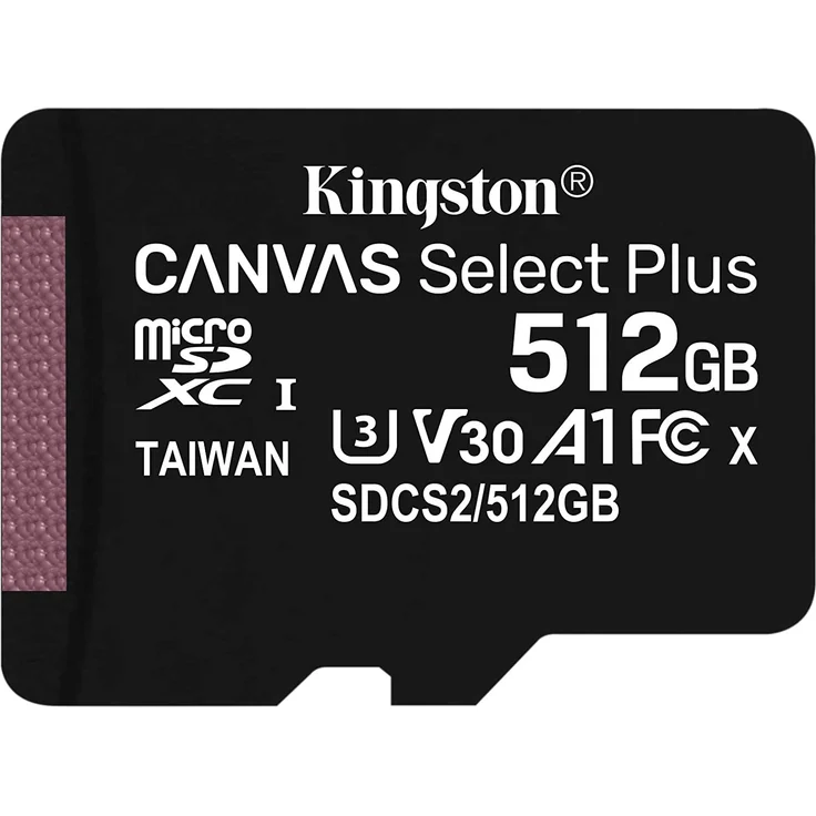 Kingston Canvas Select Plus microSD Speicherkarte, SDCS2-512GB Class 10 (inkl. SD Adapter) – Bild 2