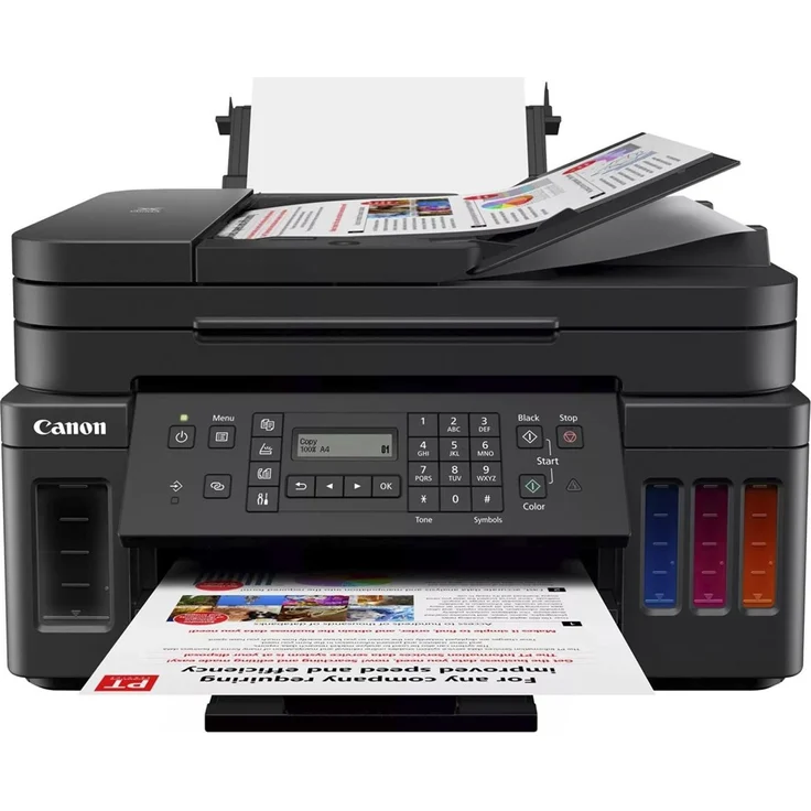 Canon PIXMA G7050 (4-in-1) Multifunktionsdrucker - (Tintenstrahl) Farbe, Druckgeschwindigkeit: 13 s/w, 6,8 Farbe, Auflösung: 4800 x 1200, USB, LAN, WLAN, Mobile Print (3114C006) – Bild 8