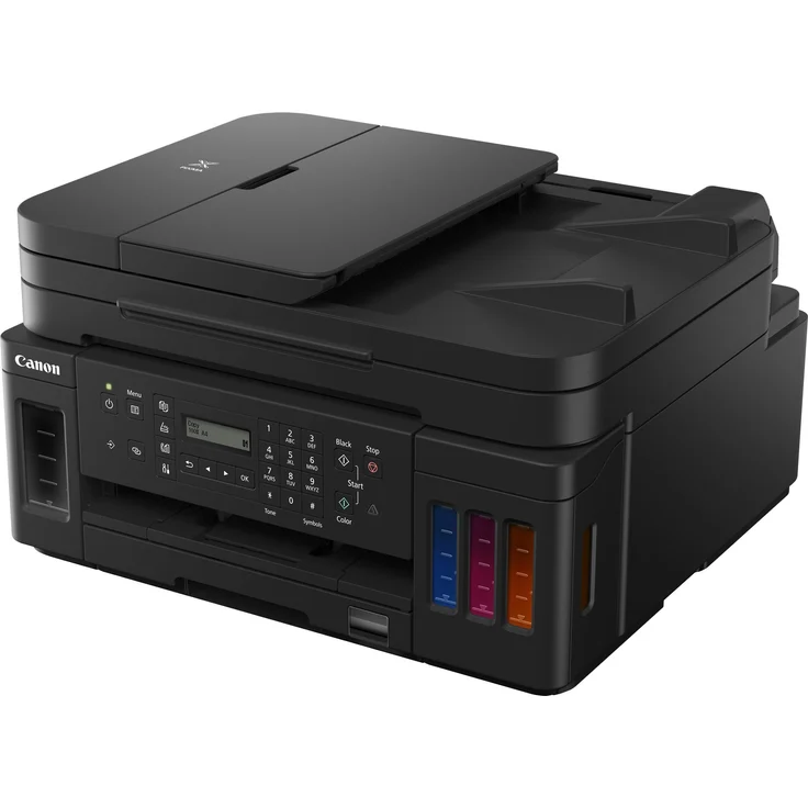 Canon PIXMA G7050 (4-in-1) Multifunktionsdrucker - (Tintenstrahl) Farbe, Druckgeschwindigkeit: 13 s/w, 6,8 Farbe, Auflösung: 4800 x 1200, USB, LAN, WLAN, Mobile Print (3114C006) – Bild 7