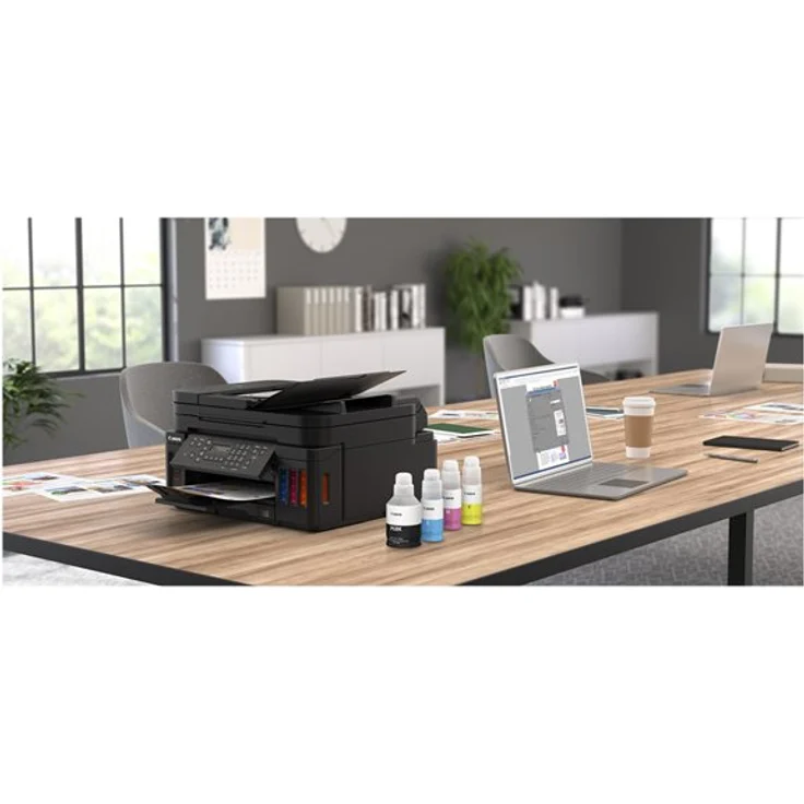 Canon PIXMA G7050 (4-in-1) Multifunktionsdrucker - (Tintenstrahl) Farbe, Druckgeschwindigkeit: 13 s/w, 6,8 Farbe, Auflösung: 4800 x 1200, USB, LAN, WLAN, Mobile Print (3114C006) – Bild 9
