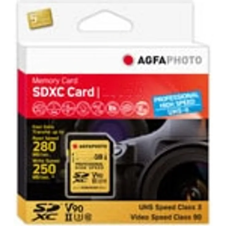 AgfaPhoto SDXC UHS II 128GB Professional High Speed U3 V90