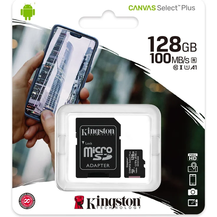Kingston Canvas Select Plus microSD Speicherkarte, SDCS2-128GB Class 10 (inkl. SD Adapter) – Bild 5