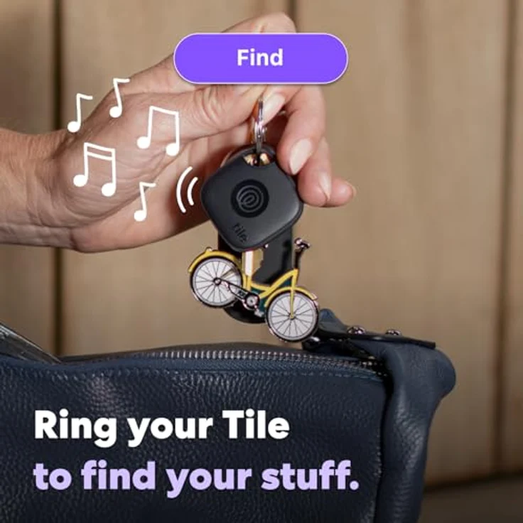 Tile Mate (2024) – Bluetooth-Tracker, Schlüssel- und Gegenstandsfinder, iOS- & Android-kompatibel, 1er-Pack (Weiß) – Bild 3