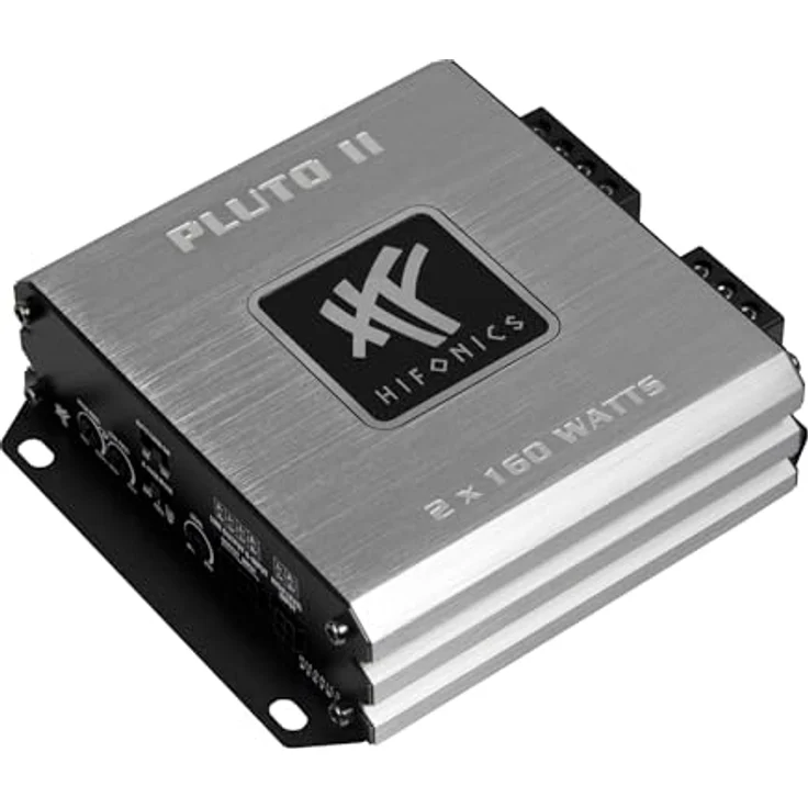 Hifonics PLUTO II 2 Kanal Verstärker, Class D mit 2 x 100 W RMS, Hochpass- und Tiefpass-Filter, automatische Einschaltfunktion – Bild 3