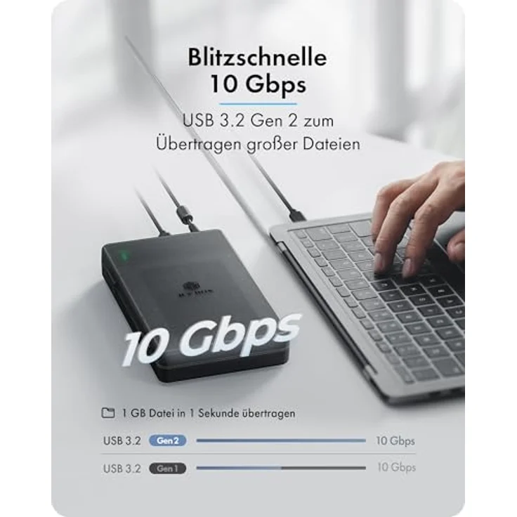 ICY BOX IB-3882 Spade Clone, Klon- und Dockingstation für M.2 NVMe und SATA Laufwerke, schwarz, USB 3.2 Gen 2, 10 Gbps, Offline-Klonfunktion – Bild 5