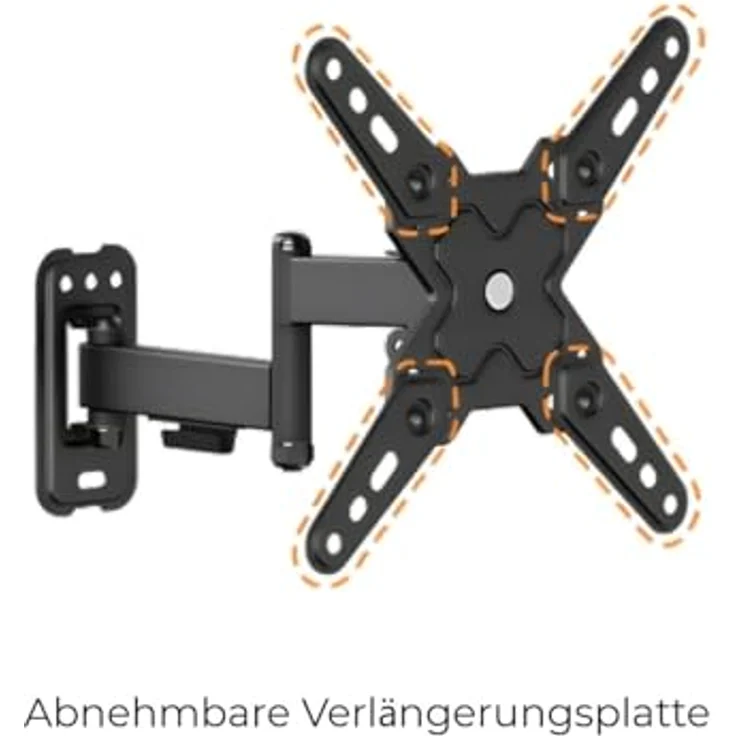 ARLI TV Wandhalter ausziehbar 23 - 42 Zoll LED LCD VESA Wandhalterung TV-Wandhalterung (Schwarz, bis 42,00 Zoll, neigbar schwenkbar drehbar) – Bild 5