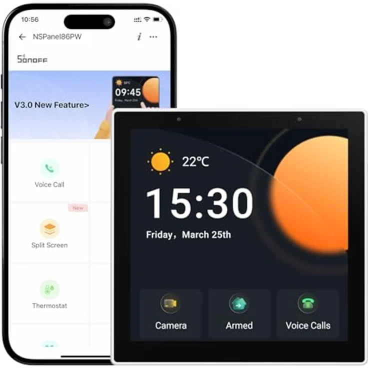 Sonoff NSPanel86PW, Smart Home Hub mit WiFi und Zigbee Unterstützung, Weiss – Bild 1