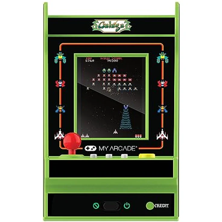 My Arcade Nano Player Galaga, Handheld Konsole mit 2 Spielen und 4,5 Zoll Farbdisplay – Bild 2
