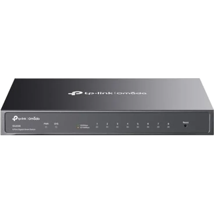 TP-Link SG2008 Jetstream 8-Port Gigabit Smart Managed Switch, Omada SDN integriert, IPv6, L2/L3/L4 QoS, vielseitiges Management