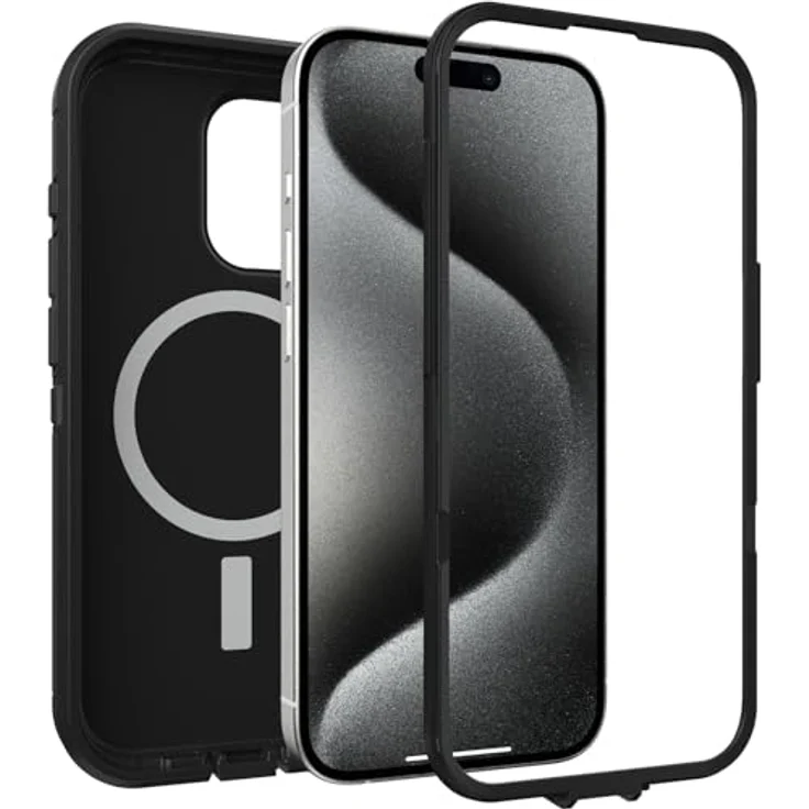 OtterBox Defender XT Hülle für iPhone 15 Pro mit MagSafe, stoßfest, ultra-robust, schützende Hülle, 5x getestet nach Militärstandard, Schwarz, Keine Einzelhandelsverpackung – Bild 4