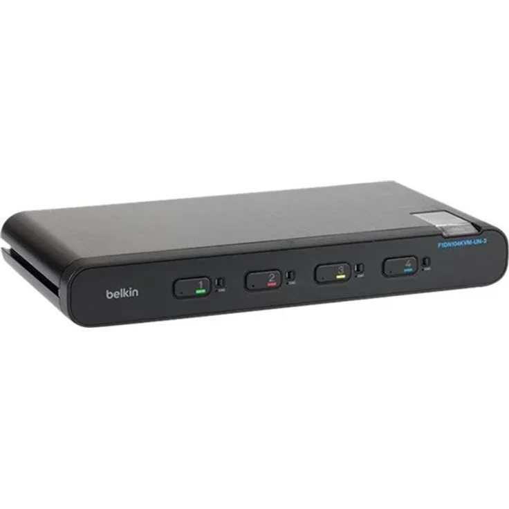 Belkin Universal 2nd Gen Secure KVM Switch 4-Port Single Head, KVM-/Audio-Switch für 1 lokalen Benutzer