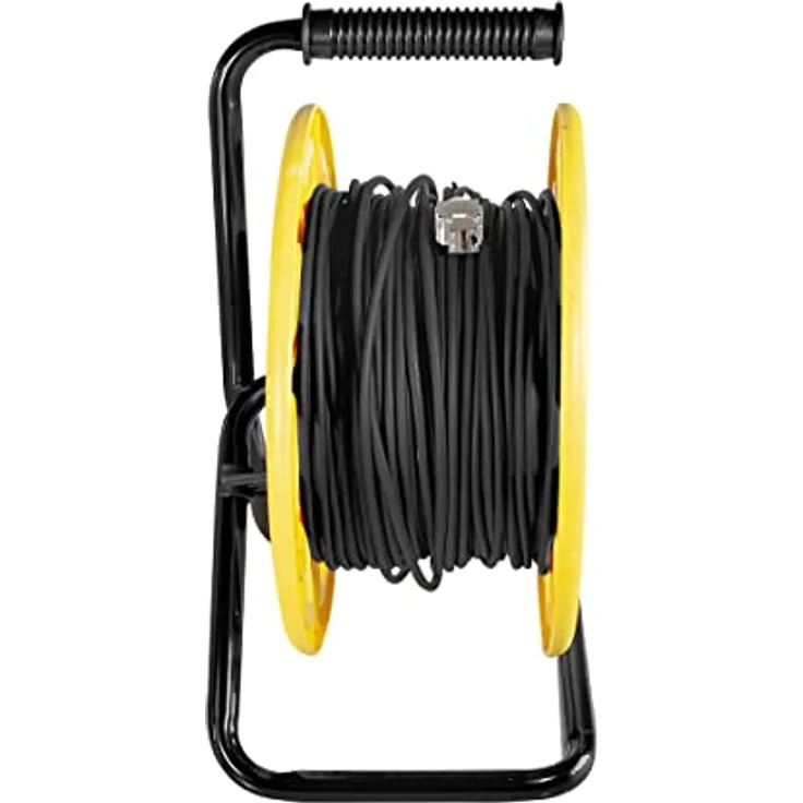 LogiLink Professional Mobile Kabeltrommel Cat.7 mit S/FTP Schirmung, TPE Mantel, 60 m, gelb – Bild 2