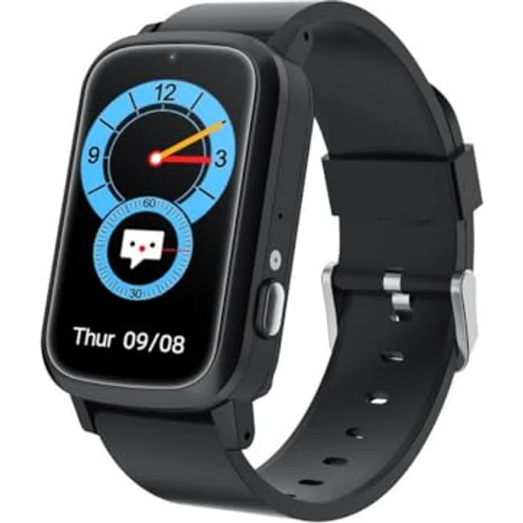 NikuTRAX GPS-Smartwatch NC92S mit Sturzerkennung, Vitalfunktionen und 1,47 Zoll HD-Touchscreen, schwarz – Bild 4