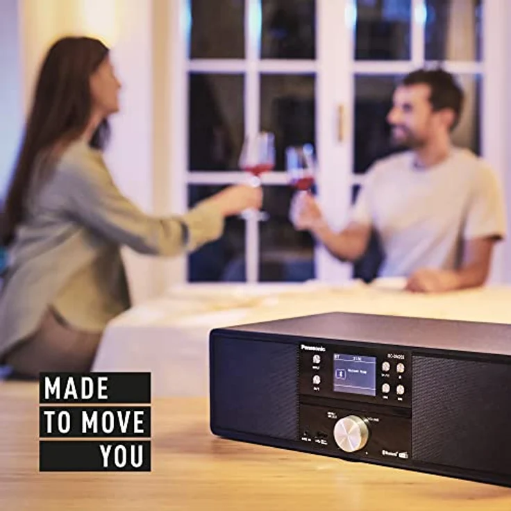 Panasonic SC-DM202EG-K Kompaktes Micro HiFi Stereosystem mit CD, DAB+/FM Radio, USB und Bluetooth, 24W Lautsprechern, Fernbedienung, 2,4 Zoll TFT LCD-Display, EQ-Einstellungen, Schwarz. – Bild 2