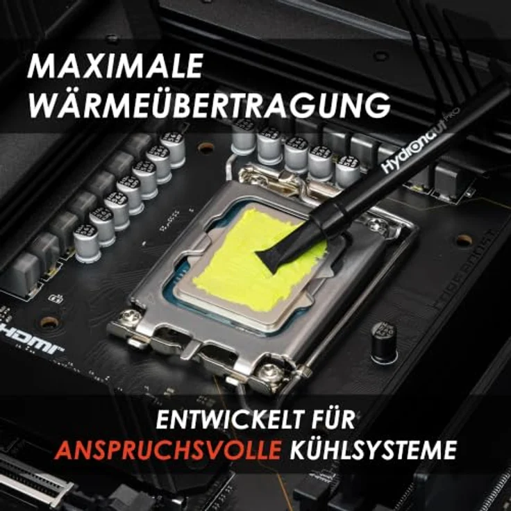 Thermal Grizzly Hydronaut Pro, Wärmeleitpaste mit hoher Wärmeleitfähigkeit für Gaming-PCs und Overclocking, 6 g – Bild 4