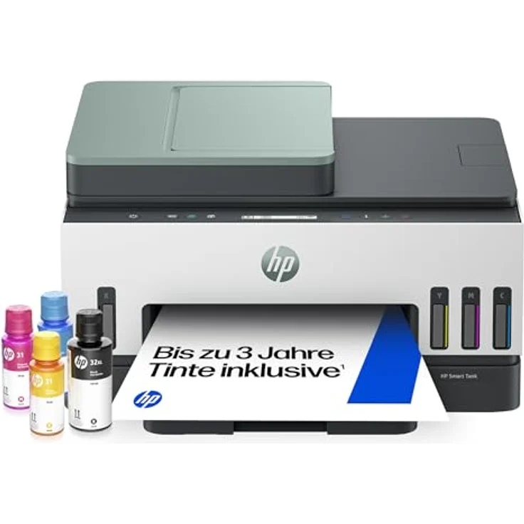 HP Smart Tank 7307, Multifunktionsdrucker mit Wireless, 4800 x 1200 DPI, A4, beidseitiger Druck, Farbkopieren, automatischer Dokumenteneinzug – Bild 1
