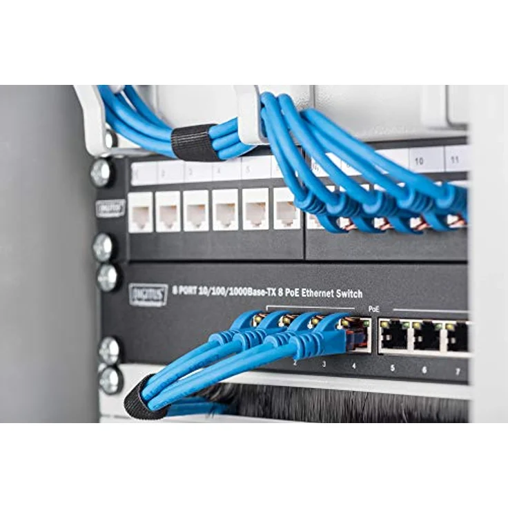 Digitus Modular Patch Panel, geschirmt, 12-Port Blank,1HE,254mm (10'') Rack Mount,schwarz RAL 9005 (DN-91420) – Bild 5