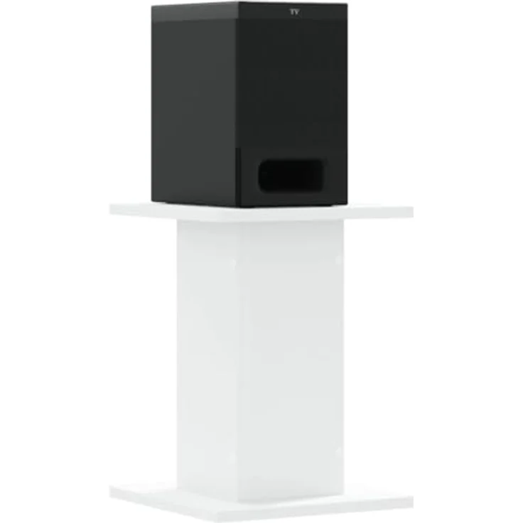 vidaXL Lautsprecherständer 2 STK., Hoher Boxenständer, Lautsprecherpodest für HiFi Heimkino Surround Sound, Verbessertes Audio-Hörerlebnis, Weiß Holzwerkstoff – Bild 4