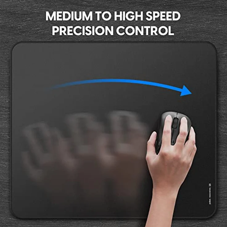 Pulsar Gaming Gears Paracontrol XL Esports Premium Gaming Mauspad V2 – Medium bis High Speed Pad genähter Rand langlebige Hybrid-Oberseite 16,5 x 19,3 (XL, Schwarz) – Bild 4
