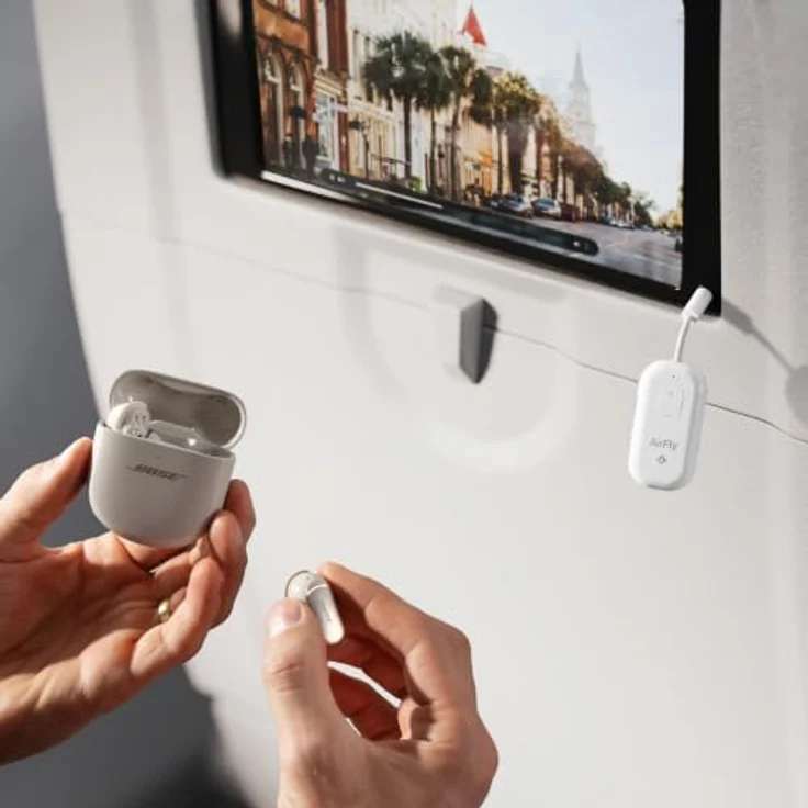 Twelve South AirFly Pro 2, Bluetooth-Audio-Transmitter für Klinke/USB-C, Weiß – Bild 2