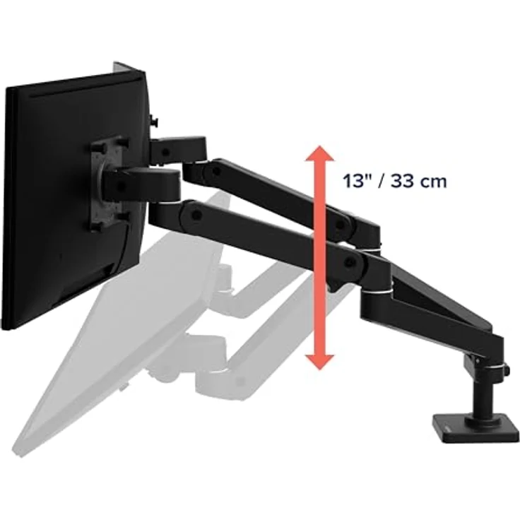 Ergotron LX Pro 45-686-292 Flachbildschirm-Tischhalterung, 68,6 cm (27"), höhenverstellbar, schwarz – Bild 5