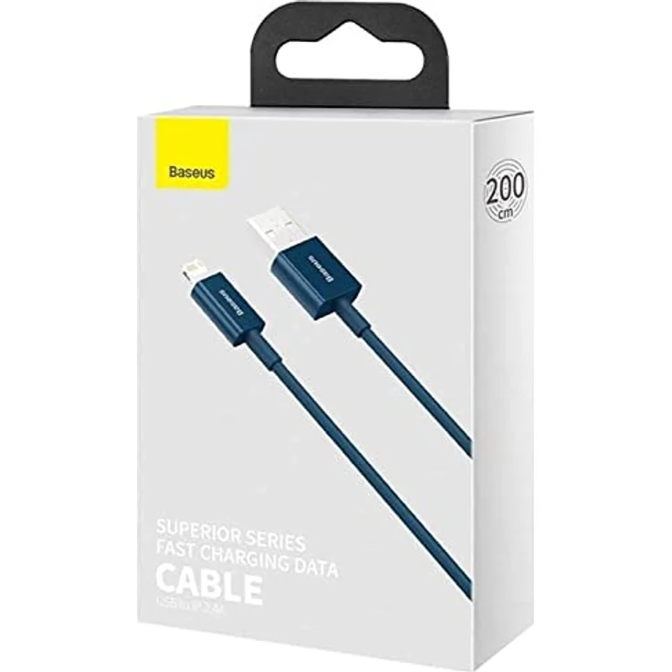 Baseus Superior Series USB auf iP Kabel, 1m, 2,4A, blau, für schnelle Datenübertragung und Aufladung – Bild 1