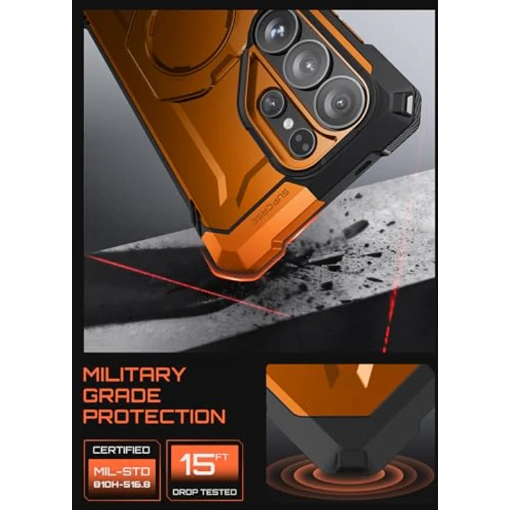 SUPCASE Unicorn Beetle Grip, Samsung Galaxy S26 Ultra Hülle mit Ringhalter, MagSafe-kompatibel, orange, stoßfest und rutschfest, für 6,9 Zoll Smartphone – Bild 5