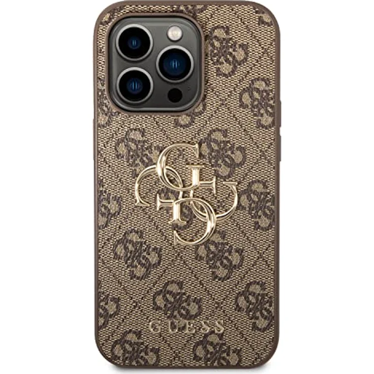 CG MOBILE Guess Handyhülle – iPhone 15 Pro Max Handyhülle in Braun 4G Big Metal Logo Logo Anti-Kratzer, langlebig, Hartschale mit zugänglichen Anschlüssen – Bild 3
