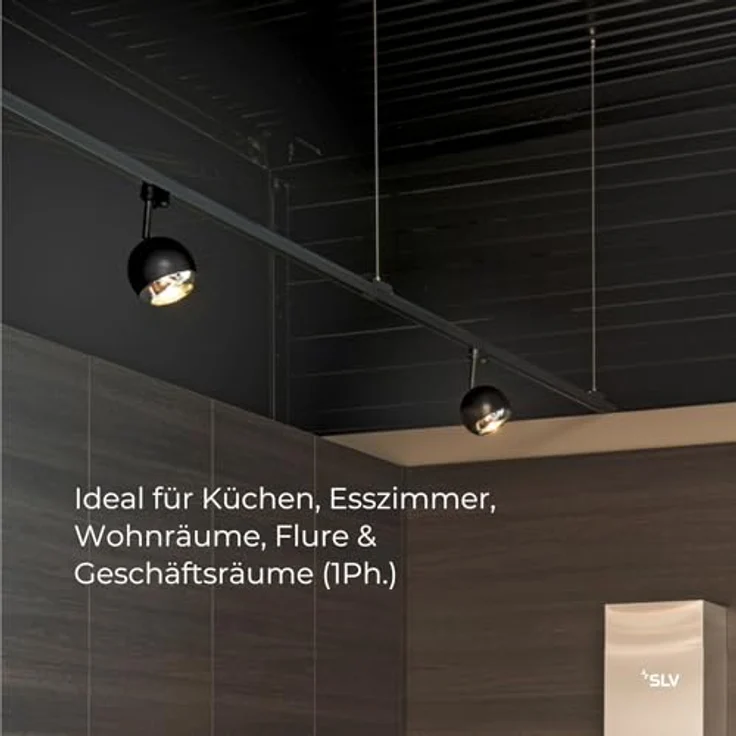 SLV LIGHT EYE 90 1Ph QPAR51 schwarz, Smarte Deckenleuchte mit hochwertigem Lichtauslass – Bild 7