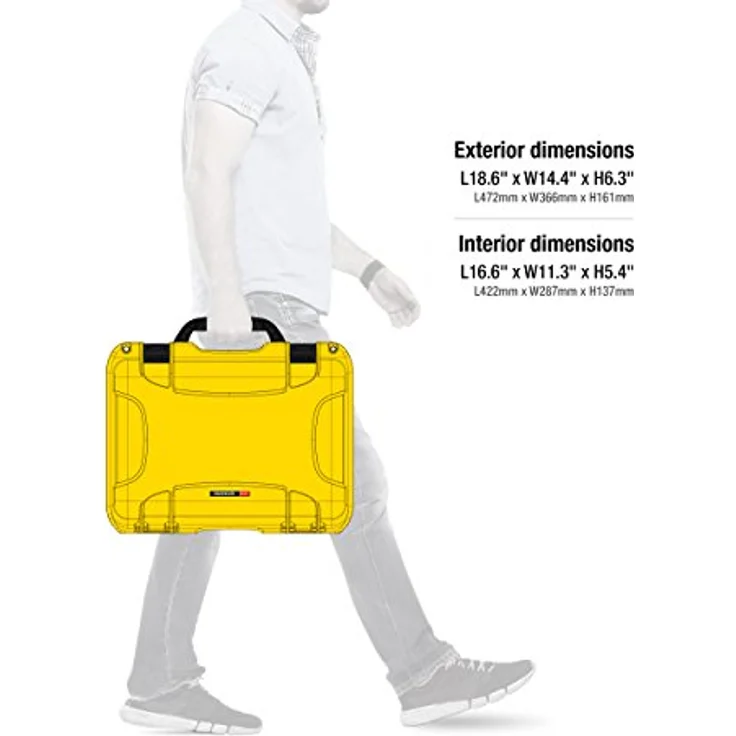 Nanuk 923, Kamera Schultertasche, 16.70 l, robust und wasserdicht, gelb mit TSA-Verriegelung – Bild 7