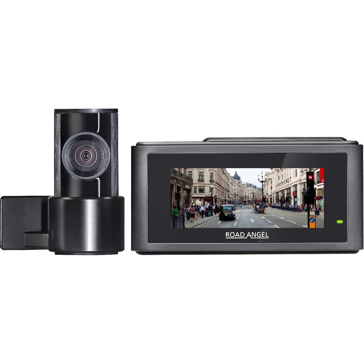 Road Angel Halo Play 4K, Dual-Dashcam mit 3,2"-Display, Parkmodus & Schnellwechselhalterung