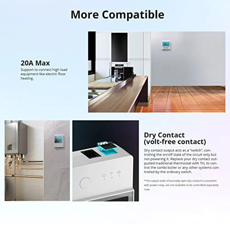 Sonoff Smart Switch TH20 (THR320D) Elite R3 1 Kanal 20A & NO-NC Schaltaktor mit LCD WLAN – Bild 5